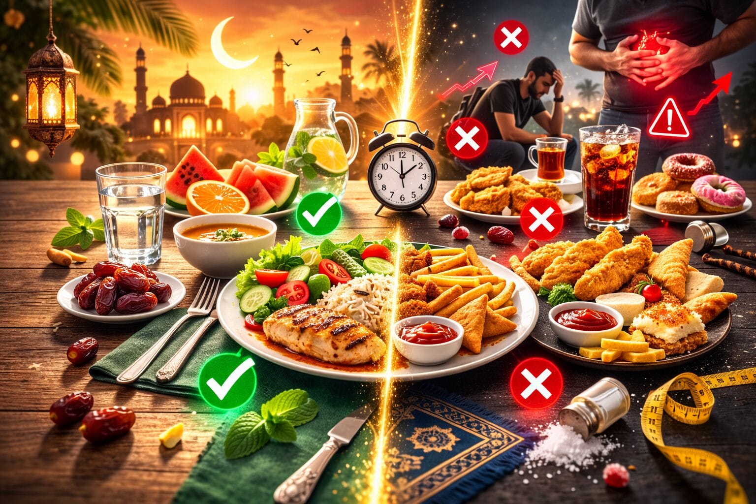 أهم الأخطاء الغذائية الشائعة في رمضان 2026