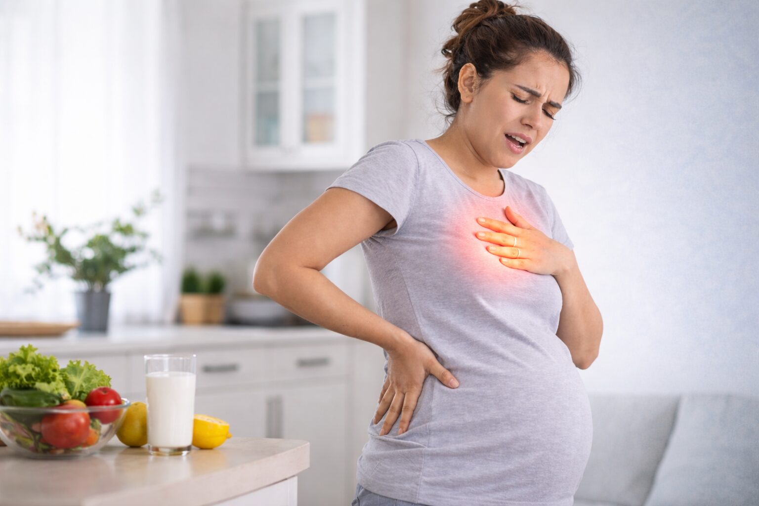 علاج حرقة المعدة أثناء الحمل وأفضل طرق علاجها بأمان