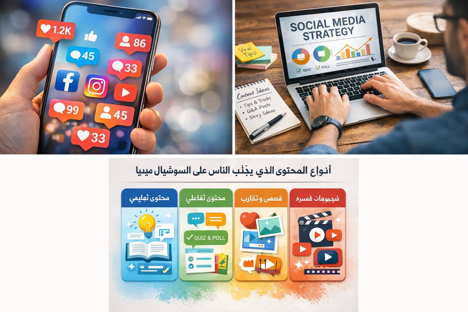 ما هو المحتوى الذي يجذب الناس على السوشيال ميديا؟ دليل شامل لزيادة التفاعل في 2026